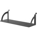 Global Industrial 36W Hanging Shelf, Black, For 1-3/4 Partition/Cubicle Panels 240259